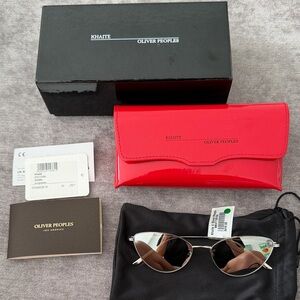 Khaite Oliver Peoples Silver Sunglasses